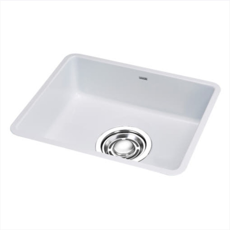 GD540 화이트 (가로540mm, ENAMELED 540 언더 씽크볼, 배수구 포함)