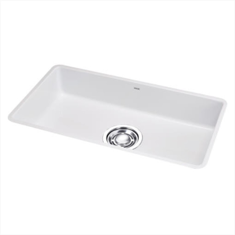 GD860 화이트 (가로860mm, ENAMELED 860 언더 씽크볼, 배수구 포함)