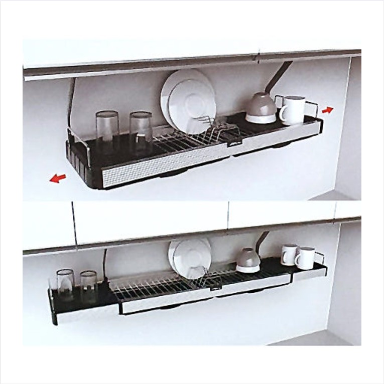 트리플 선반 (800-1200mm 길이조절가능, 물받침)