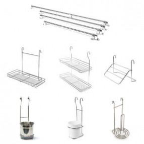 행거레일 / 액세서리 (1단선반, 2단선반, 행주걸이, 수저통, 키친타올걸이)