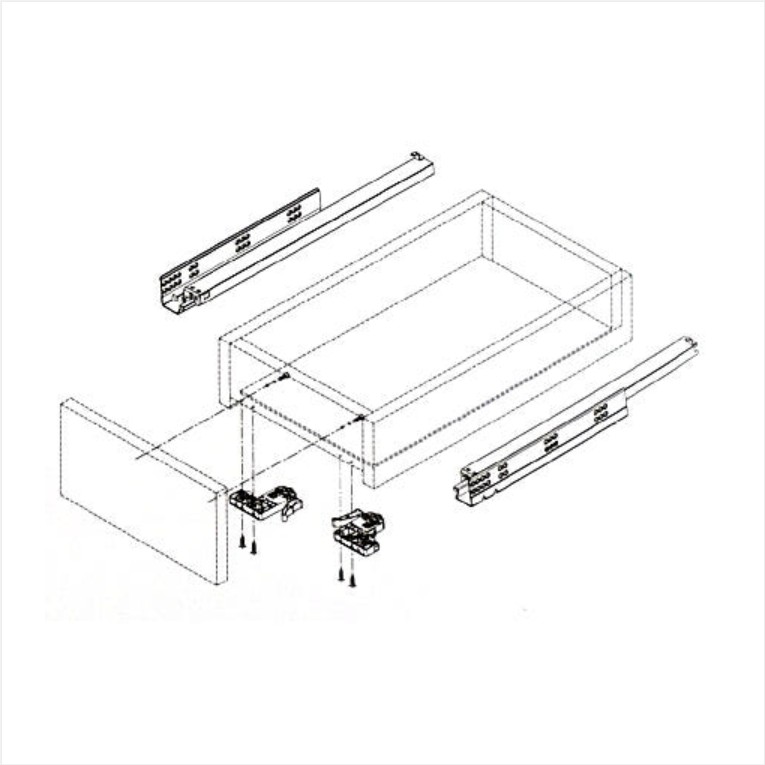 문주 댐핑 언더레일 (300-500mm)